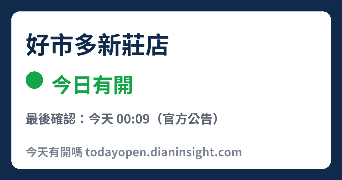 好市多新莊店 今日狀態分享圖