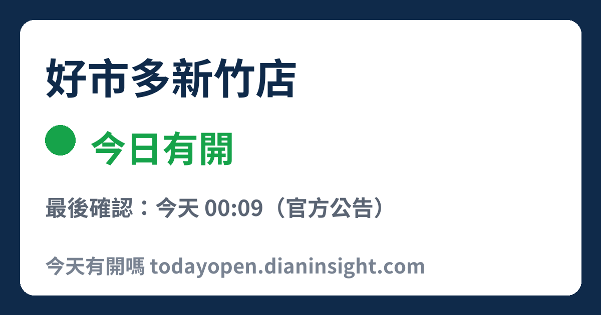好市多新竹店 今日狀態分享圖