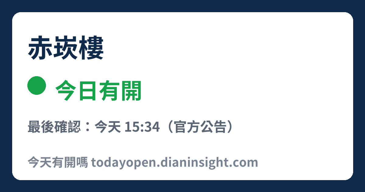赤崁樓 今日狀態分享圖