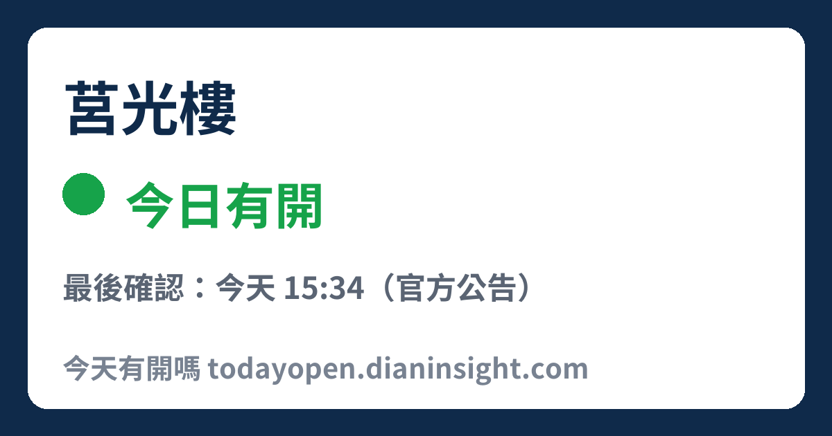 莒光樓 今日狀態分享圖